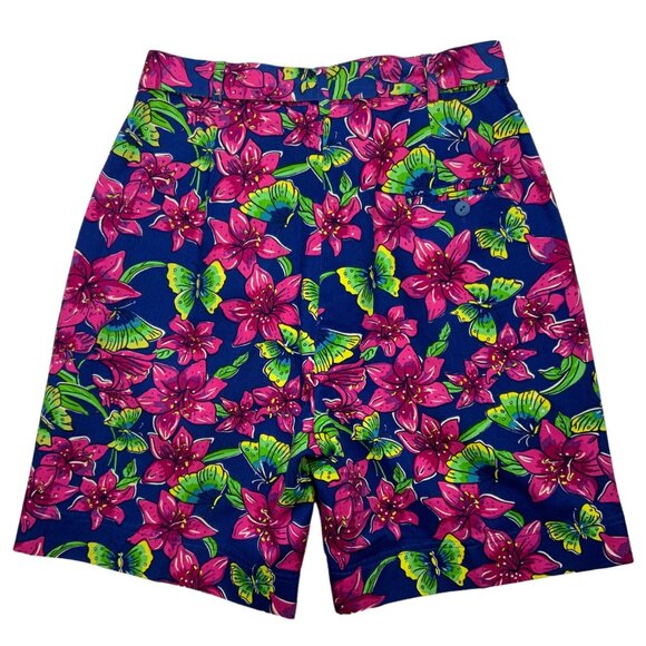 Lilly Pulitzer Vintage Floral Shorts 10 High Waist - Picture 2 of 12